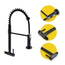 Ver imagem 2 de Torneira para Cozinha Gourmet de Parede Pia Flexível Moderna Aço Inox 304 Preta Brinovar