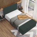 Ver imagem 2 de Cabeceira Cama Box Casal King 195 cm Roma W01 Suede Verde Musgo - Lyam Lyam Decor