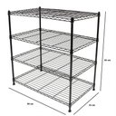 Ver imagem 2 de Estante de Aço Aramada com 4 Prateleiras Click Organizadora Preto
