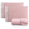 Jogo de Lençol Cama King Size 3 Peças 100% Algodão Percal 180 fios Com Leze:Rosê - 1