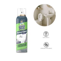 Spray Pinho Clean Super Dom 150ml – Limpeza Sanitária com Perfume – Ideal para Vaso, Ralo, Piso e Ba - 2