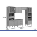 Ver imagem 3 de Cozinha Completa 5 Peças Plena CZ305 Cinamon/Nude Demóbile