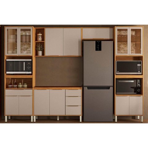 Cozinha Completa 5 Peças Plena CZ305 Cinamon/Nude Demóbile