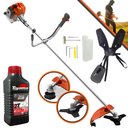 Ver imagem 1 de Roçadeira Á Gasolina Tekna Rl430acntk 2t 43cc 1,7hp C/ Lâmina 3 Pontas + Óleo Toyama 2t