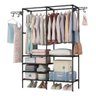 Organizador de Roupas Desmontável Preto Arara Closet Aberto 611 - 1
