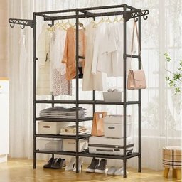 Organizador de Roupas Desmontável Preto Arara Closet Aberto 611 - 5