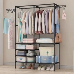 Organizador de Roupas Desmontável Preto Arara Closet Aberto 611 - 6