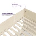 Ver imagem 7 de Cama Alta com Escorregador Artsy e Guarda Roupa 2 Portas Curió Casatema MadeiraOriginals Branco