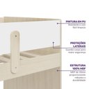 Ver imagem 6 de Cama Alta com Escorregador Artsy e Guarda Roupa 2 Portas Curió Casatema MadeiraOriginals Branco