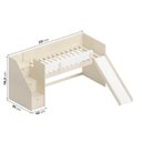 Ver imagem 3 de Cama Alta com Escorregador Artsy e Guarda Roupa 2 Portas Curió Casatema MadeiraOriginals Branco