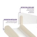 Ver mais imagens de Cama Alta com Escorregador Artsy e Guarda Roupa 2 Portas Curió Casatema MadeiraOriginals Branco