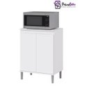 Ver imagem 2 de Balcão Microondas Armário para Cozinha 2 Portas Ej:branco