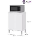 Ver imagem 4 de Balcão Microondas Armário para Cozinha 2 Portas Ej:branco