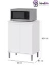 Ver imagem 4 de Balcão Microondas Armário para Cozinha 2 Portas Ej:branco