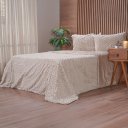 Ver imagem 1 de Kit Colcha Casal Luxor Jacquard 100% Poliéster 210x230cm Biscuit