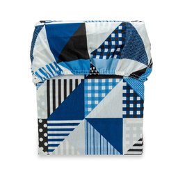 Lençol Queen Avulso 180 Fios Com Elástico Estampado - Geométrico - 1