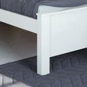 Ver imagem 4 de Cama de Solteiro Madeira em MDP e MDF Branco Athenas Lopas