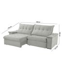 Ver imagem 2 de Sofá Lua Linho 02 Módulos 90 Cm B25cm Meu Sofá Online A230 Linho Cinza