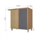 Ver imagem 3 de Balcão Canto Dir Esq 1 Porta Nesher Condessa 93x52cm MDF Carvalho Titânio