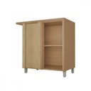 Ver imagem 2 de Balcão Canto Dir Esq 1 Porta Nesher Condessa 93x52cm MDF Carvalho Titânio
