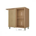 Ver imagem 4 de Balcão Canto Dir Esq 1 Porta Nesher Condessa 93x52cm MDF Carvalho Titânio