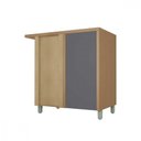 Ver imagem 1 de Balcão Canto Dir Esq 1 Porta Nesher Condessa 93x52cm MDF Carvalho Titânio
