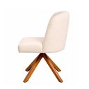 Ver imagem 5 de Kit 2 Cadeiras de Jantar Nora Base Giratória Giromad Bouclé Off White - Sallar Home