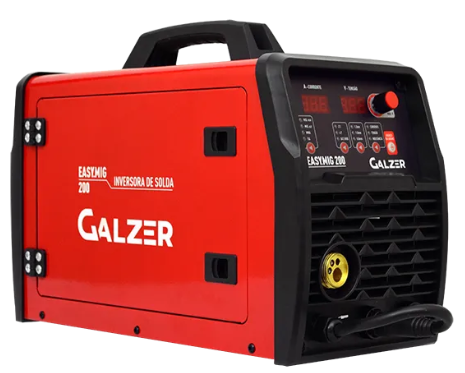 MAQUINA DE SOLDA MULTIPROCESSO GALZER EASY MIG 200A 220V BRAX 754