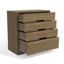 Ver imagem 3 de Cômoda 91cm 03 Gavetas e 01 Gavetão S824 Kappesberg - Nogueira