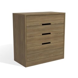 Cômoda 91cm 03 Gavetas e 01 Gavetão S824 Kappesberg - Nogueira - 4