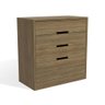 Cômoda 91cm 03 Gavetas e 01 Gavetão S824 Kappesberg - Nogueira - 4