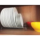 Ver imagem 2 de Suporte Porta 18 Pratos Organizador Armário Cozinha Cromado