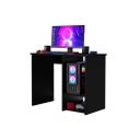 Ver imagem 1 de Mesa Gamer para Pc como Nicho para Cpu Cor Preto Ja