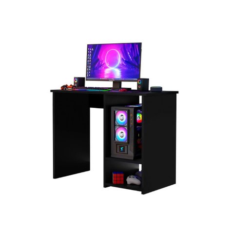 Mesa Gamer para Pc como Nicho para Cpu Cor Preto Ja