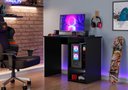 Ver imagem 2 de Mesa Gamer para Pc como Nicho para Cpu Cor Preto Ja
