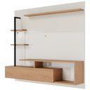 Ver imagem 7 de Painel Home Suspenso Tv 55 Polegadas Maragogi Off White Freijo Clb