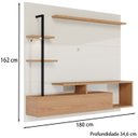 Ver imagem 4 de Painel Home Suspenso Tv 55 Polegadas Maragogi Off White Freijo Clb