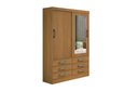 Ver imagem 1 de Guarda Roupa Solteiro 2 Portas 6 Gavetas Meridian Plus D'doro Cinamomo