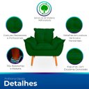 Ver imagem 3 de Poltrona Opala para Sala Confortável e Reforçada Suede