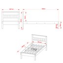 Ver imagem 5 de Cama de Solteiro Madeira CM8006 Amêndoa/Branco - Tecno Mobili