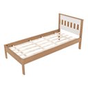 Ver imagem 1 de Cama de Solteiro Madeira CM8006 Amêndoa/Branco - Tecno Mobili