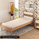 Ver imagem 2 de Cama de Solteiro Madeira CM8006 Amêndoa/Branco - Tecno Mobili