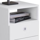 Ver imagem 3 de Mesa De Cabeceira 2 Gavetas 1 Prateleira Tókio A05 Branco