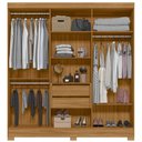 Ver imagem 4 de Guarda Roupa Casal Valença com Espelho 6 Portas Freijó Cinza Moval