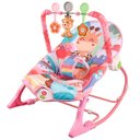 Ver imagem 1 de Cadeira de Balanço Baby com Mobile Ate 18 Kg Guta Guti Rosa