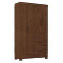 Ver imagem 2 de Guarda Roupa Solteiro Primordial Max 4 Portas e Cômoda Primordial Max 4 Gavetas Jacarandá Fosco-