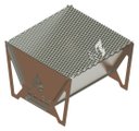 Ver imagem 2 de Churrasqueira Desmontável Portátil com Chapa Galvanizada 1,55mm - 300mm