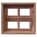 Ver imagem 2 de Janela de Madeira Vitro Basculante Reto Padrão Cedro Batentes de 14 Cm-0.60(l)x0.60(a)