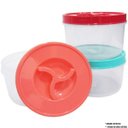 Ver mais imagens de Kit 6 Potes Pequeno Redondo Tampa Rosca Pmg - Erca Plast