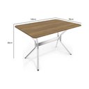 Ver imagem 2 de Mesa de Cozinha Loire c/ Tampo 1,60cm Cromada/Nogueira - Kappesberg